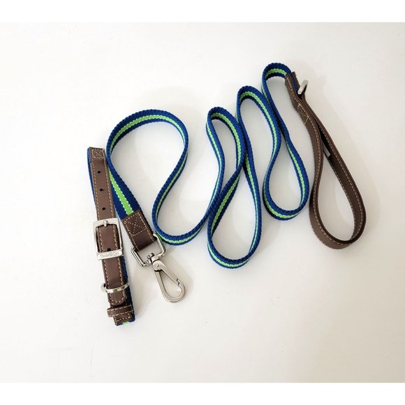 Good2Go Blue Striped Dog Leash and Collar Set - Picture 5 of 6